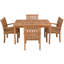 Ensemble bistro en teck avec table rectangulaire et chaises Abacho-108531446