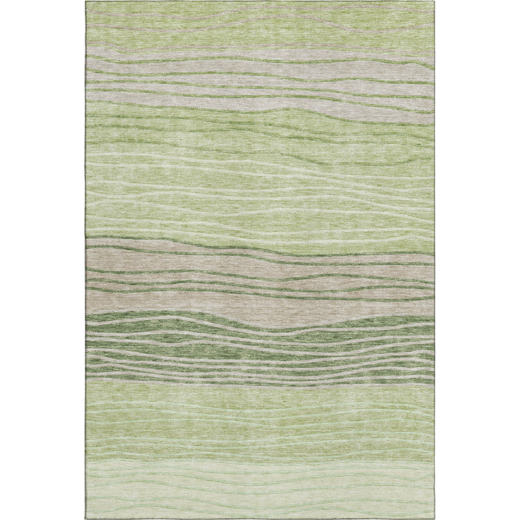 Premium Machine Washable Tweedy Aloe Rug