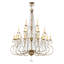 Lustre à 21 lumières de style bougie avec détails en cristal Alexix