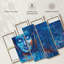 Bouddha teint en bleu Bouddha sur toile, 4 pièces-93821435