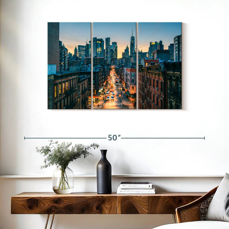 Sireci Lower Manhattan Twilight Rush, 24" H x 38" W