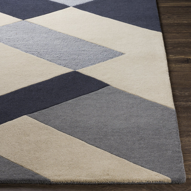 Nida Wool Geometric Indoor Rug, Rectangle 9' x 13'
