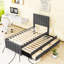 Lit plateforme tapissier avec lit gigogne et 3 tiroirs-34695221-34695220