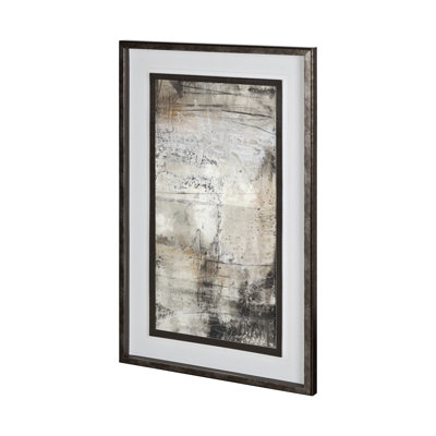 «Blk Wht Bronze» par Jennifer Goldberger, reproduction d'art encadrée à la main mat sous verre