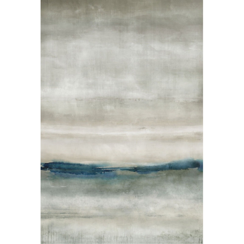 Rain At Sea Painting by Elena Carlie, Glass Coat, 54" H x 36" W x 1.5" D