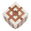 Cube contemporain pour décoration intérieure - Figurine de sculpture élégante ou statues pour décorations de salon - 4 po, ivoire et brun