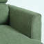 Chaise de salon confortable en bois d'hévéa avec repose-pieds et fauteuil vert foncé Comfy