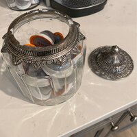 Mistana™ 3 Pieces Clear Glass Decorative Jars with Engraved Silver