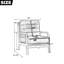 Chaises d'appoint rembourrées, fauteuils en bois métallisé-807146280-807146281