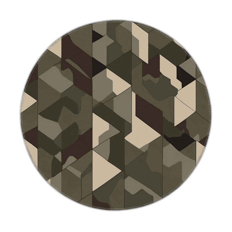 Flank Route Indoor And Outdoor Area Rug, Round 5'