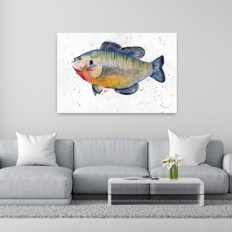 Freshwater Sunfish Fish Coastal Art, 40" H x 60" W