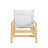 Seashore Chaise Natural Wood With White Sling-98678656
