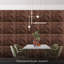 19.7"X19.7" Diamond 3D Wall Panel Walnut Wood-100095272