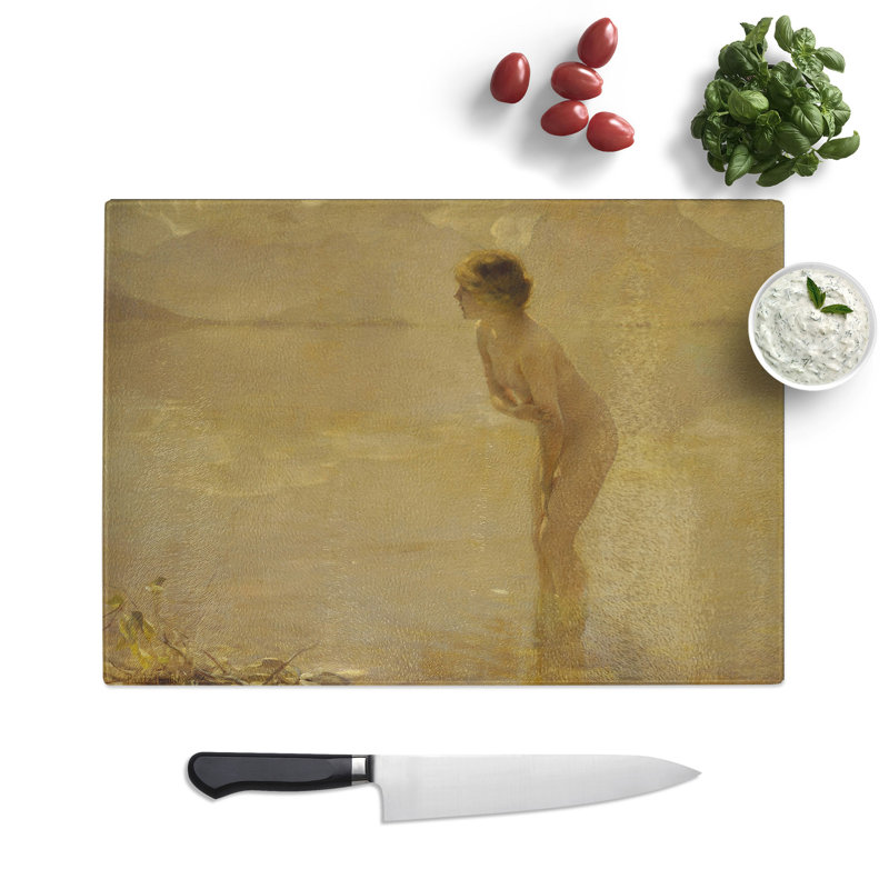 September Morn by Paul Chabas Chopping Board, 0.4cm H x 20cm W x 28.5cm L