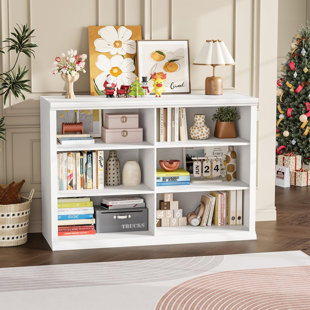 37" L x 47.2" W Wood Standard Bookcase