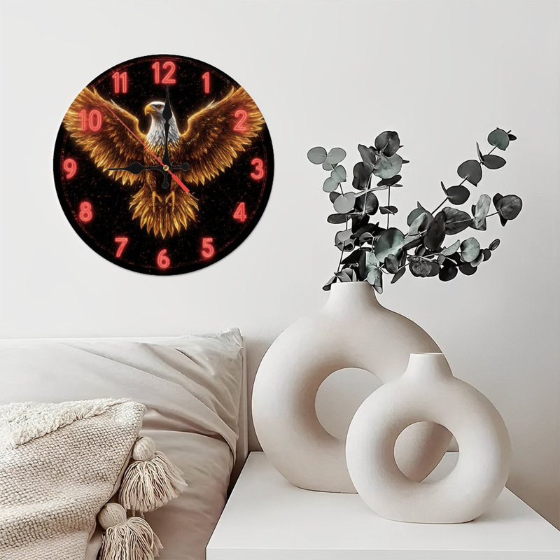 Horloge lumineuse avec aigle