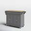 Chariot de cuisine avec plateau en bois massif Idlewild-778771929