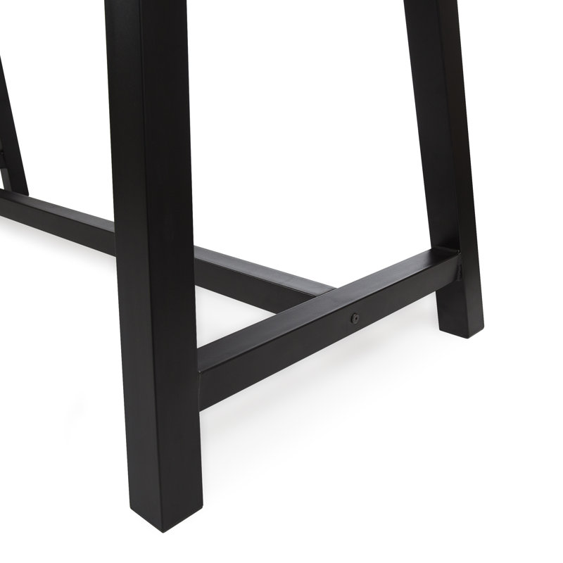 Table de salle à manger d'extérieur Polanco, Plateau gris pâle / base noire