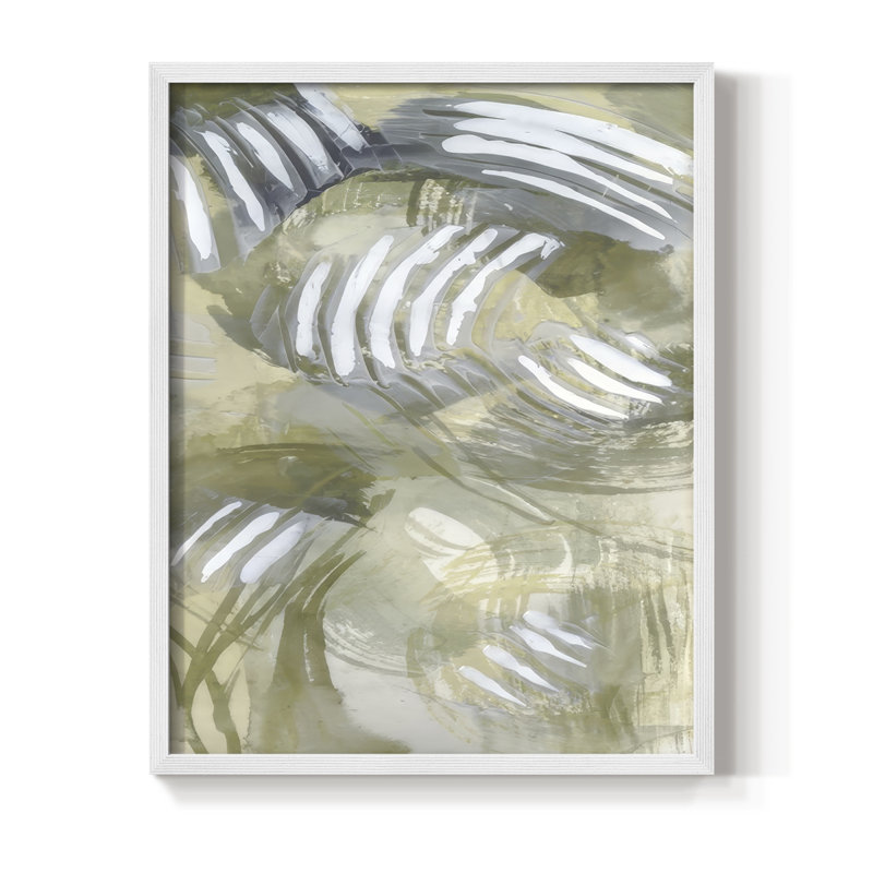 Reproduction encadrée de citronnelle embelli II - bois massif, Cadre blanc, H 21 po x l 17 po