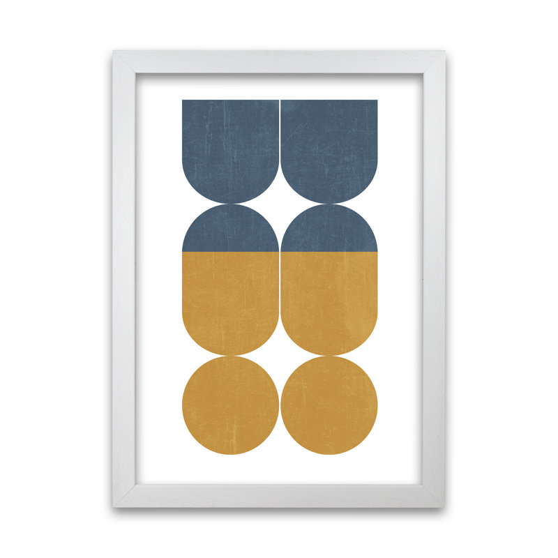 Abstract Art B - Print, White Frame, 42cm H x 30cm W x 3cm D