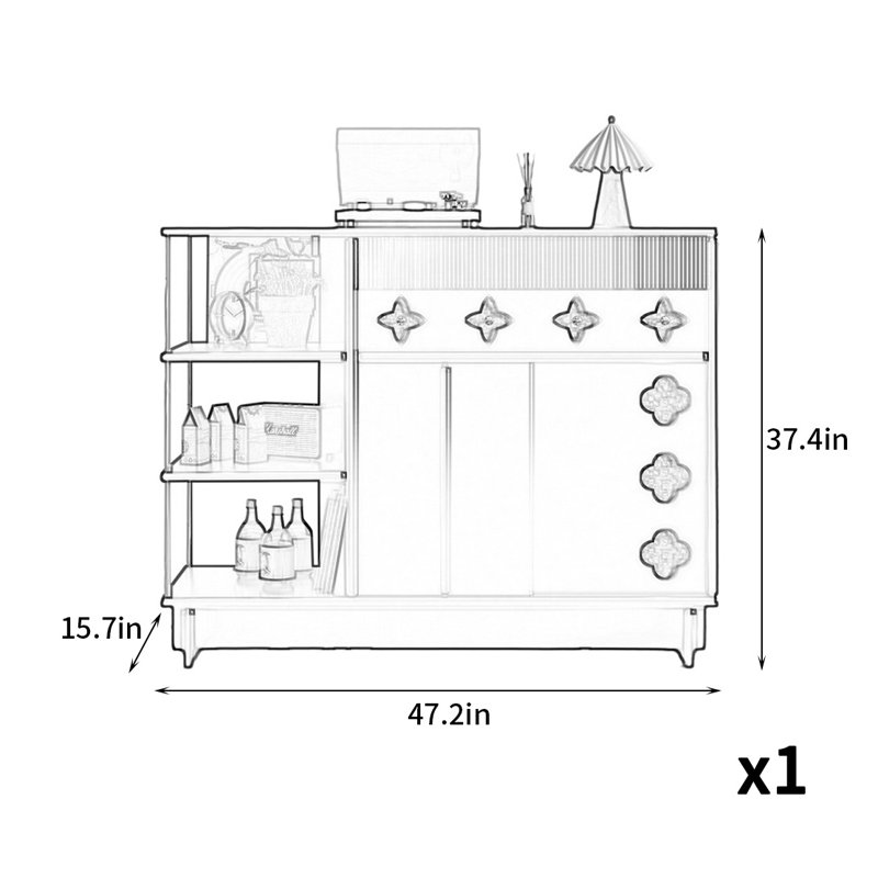 Armoire d'appoint de luxe exquise