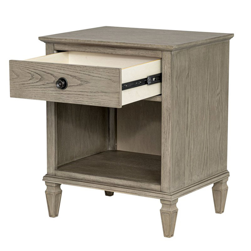 Table de chevet Victoria récupérée gris
