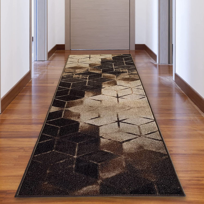 Cartney Performance Abstract Indoor Rug, Runner 2'7" x 31'