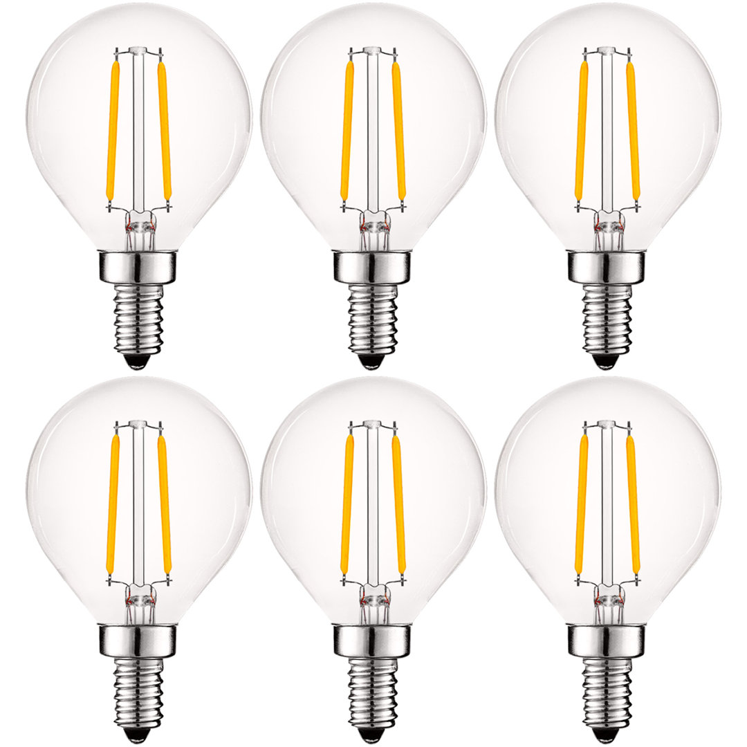 4 Watt (40 Watt Equivalent), G16.5 LED, Dimmable Light Bulb, E12/Candelabra Base Luxrite