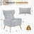 Modern Velvet Accent Chair With Wingback Design Gold Metal Legs And Pillow – Elegant Lounge Chair For Living Room & Bedroom-984239685