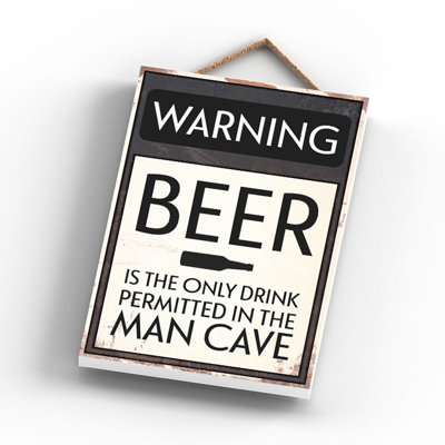 Warning Beer Only - Print on MDF