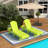 Laguna 77.6" Long Outdoor All-Weather Poly Reclining Chaise Lounge Set-87829542