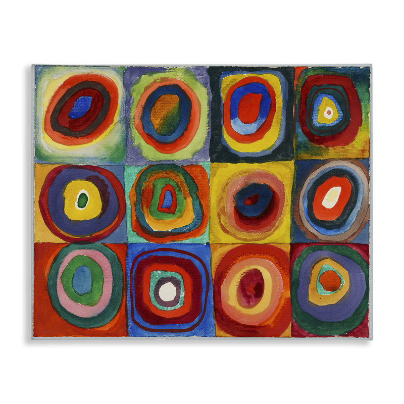 "Kandinsky Classic Circles", art mural par one1000paintings, H 24 po x l 30 po