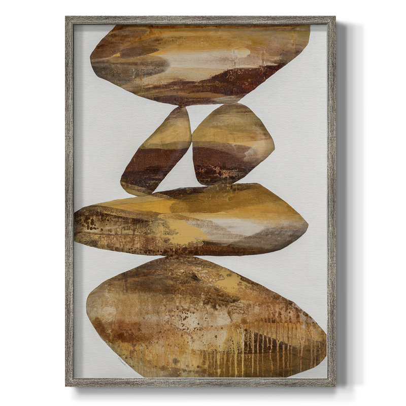 Rocks I Framed Print - Solid Wood, 11" H x 9" W