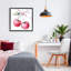 Cadre flottant cerises fantaisistes avec ruban à pois, design by Creative Studio-833445456-833445459