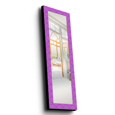 Élégant miroir décoratif avec cadre 100% bois de pin, 15,7 po x 47,2 po | Miroir en verre véritable (épaisseur: 0,2 pouce) | Peinture sur tissu élégante | Idéal pour le salon, la chambre à coucher et le vestibule