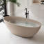 Baignoire autoportante de 65 po x 30 po en résine de pierre solide