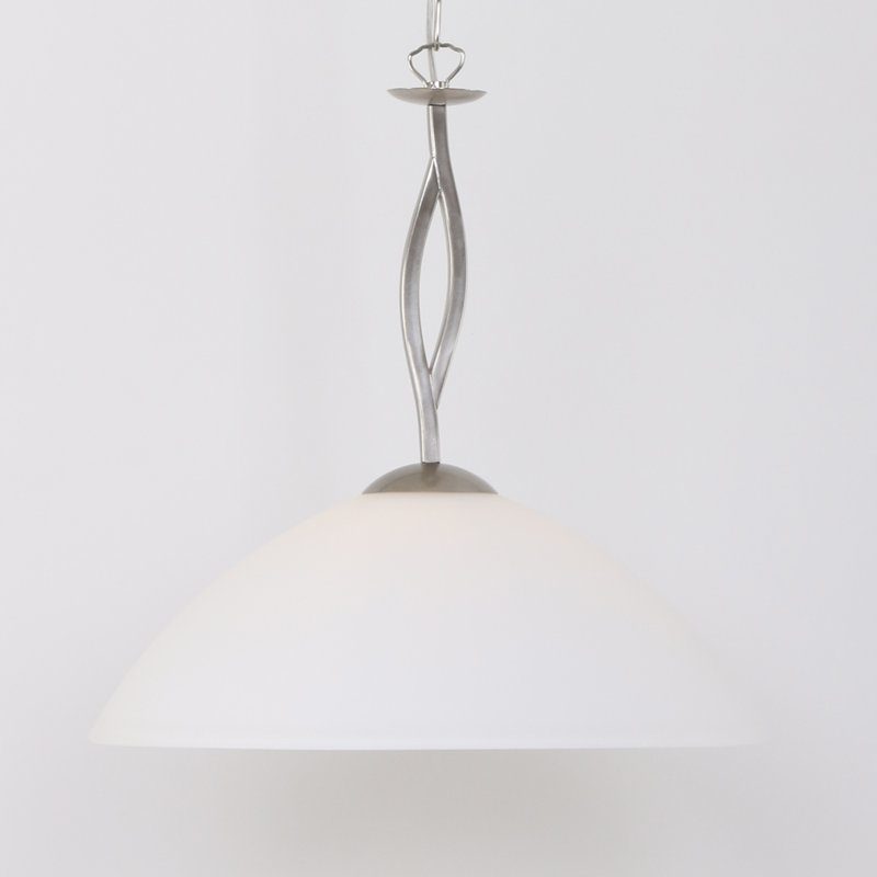 Stamford 1 - Light Dome Pendant, Brushed Steel