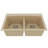 Karran Quartz 33'' X 22'' Double Bowl 50/50 Top Mount Drop-in Kitchen Sink Kit-50597888