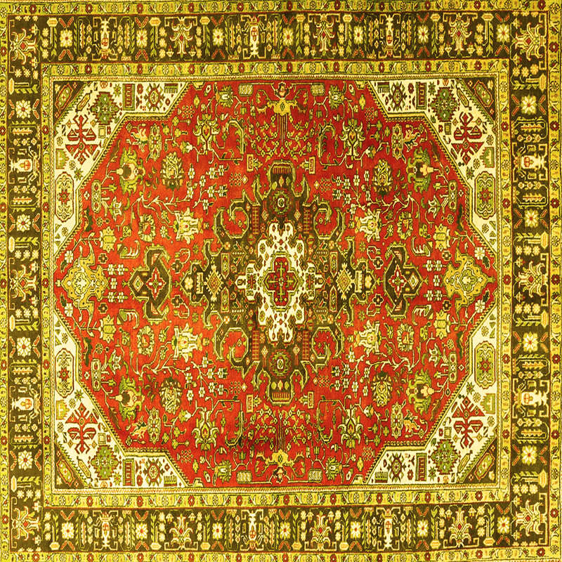 Washable Oriental Indoor Rug, Square 8'