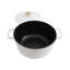 Zline 5-piece Enameled Cast Iron Cookware Set In White Matte