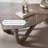 Shaped Leaf Design End Table Coffee Table