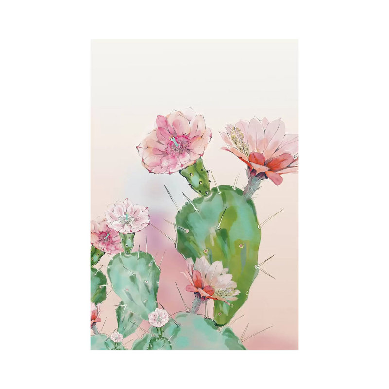 Cactus par Ana Rut Bré - impression d'art graphique, Aucun mat, Toile tendue, H 18 po x l 12 po x 1,5 po