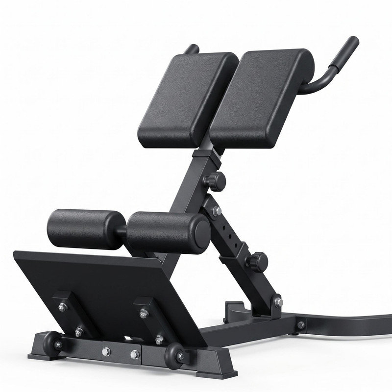 Banc hyperextension pliable - Chaise romaine réglable pour le bas du dos, les fessiers et les séances d'entraînement de base