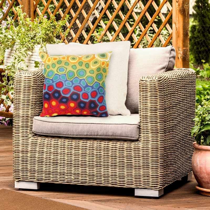 Swirl Outdoor Square Pillow Cover & Insert, 20"