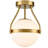 Modern Black Globe Semi Flush Ceiling Light-108792195
