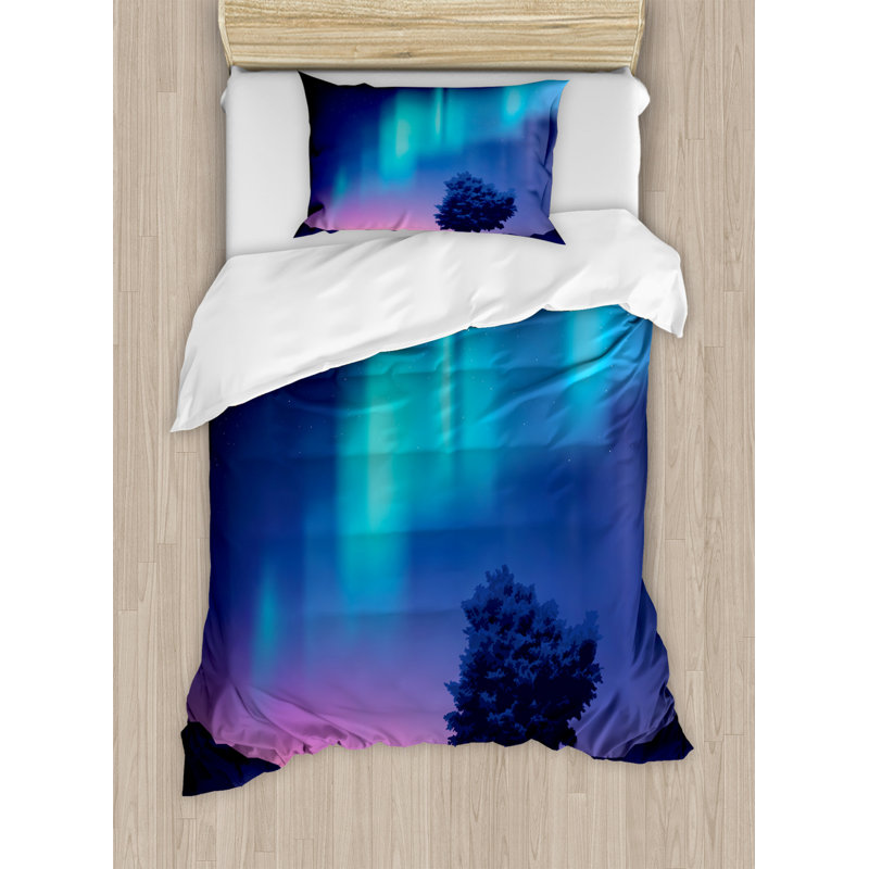 Eclectic Polyester Floral Duvet Cover