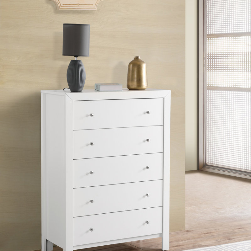 Commode, commode de chambre à coucher, commode moderne, Blanc