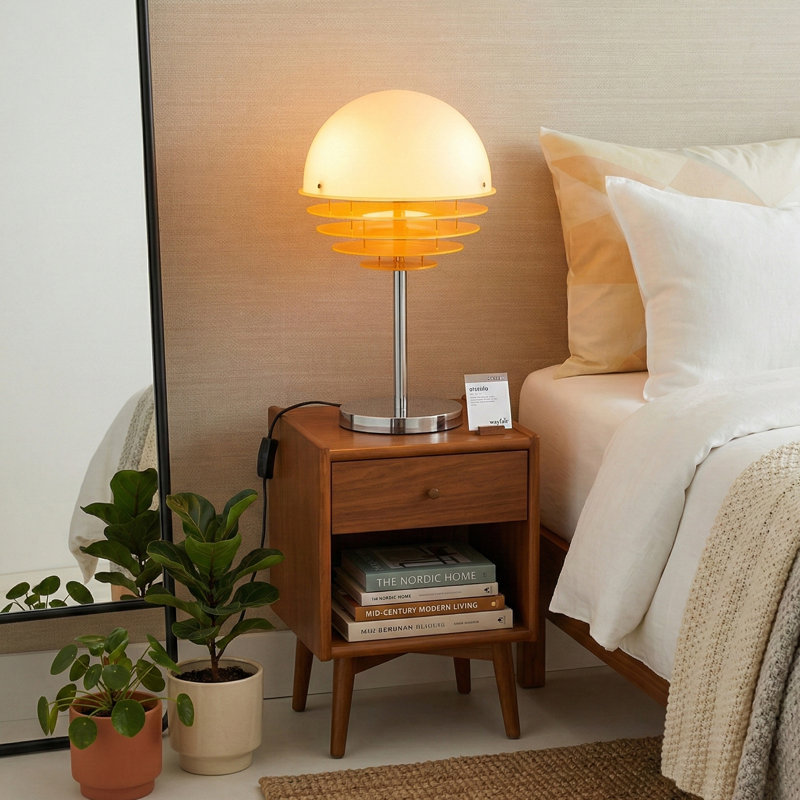 Lampe de table lune moderne à niveaux 3000K Mid-Century