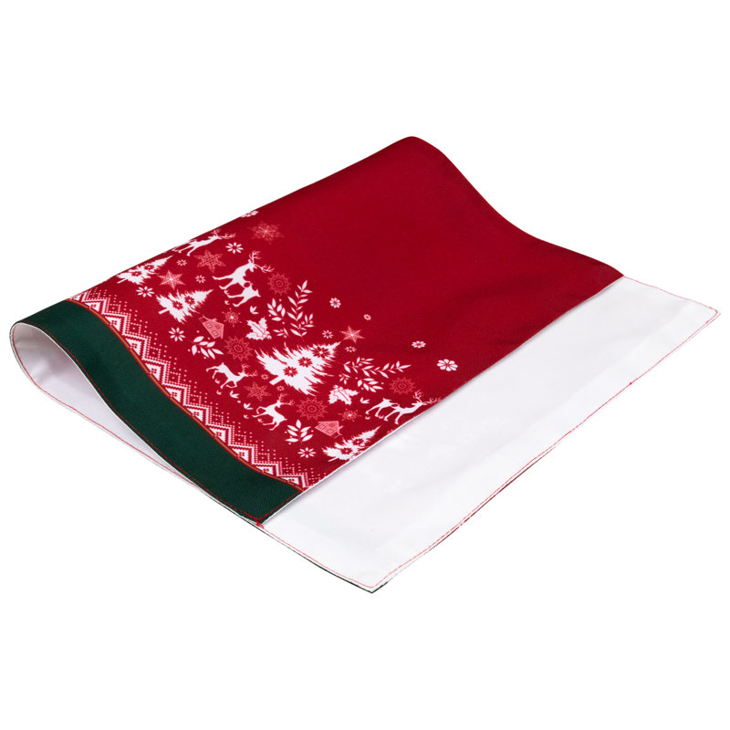 Ensemble de napperons rectangulaires renne et flocons de neige - 18 po - ensemble de 4
