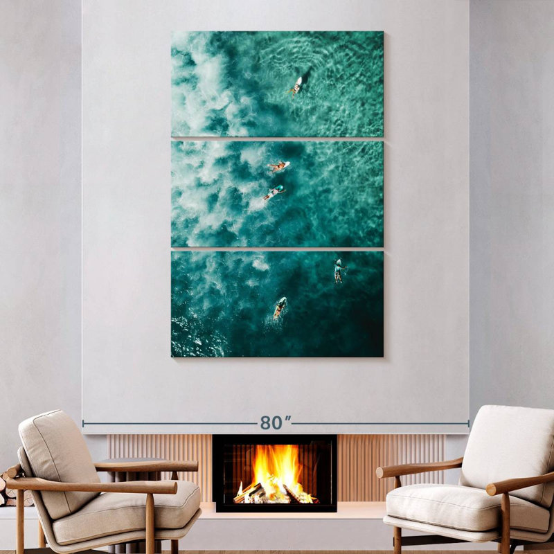 Senne Before A Wave, 74" H x 48" W